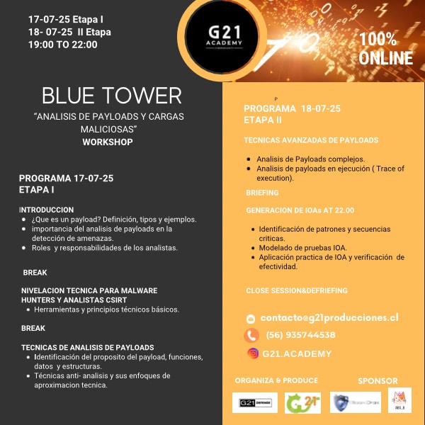 BLUE TOWER "Análisis de Payloads y cargas Maliciosas" - Imagen 2